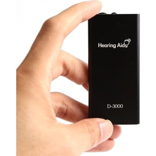 Hearing Aids Portable Rechargeable Durable Black Hearing Aid for the Elderly Earphone Type Best Sound Amplifier Adjustable Tone