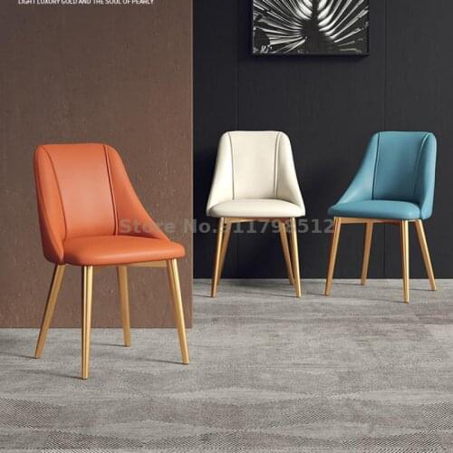 Modern minimalist dining table chair backrest computer desk stool Nordic bedroom makeup dressing light luxury dining chair home