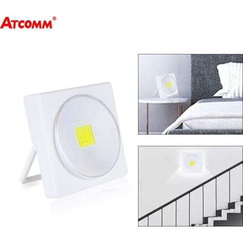LED Night Light Portable COB LED Switch Wall Cabinet Lamp Battery Powered For Stairs Wardrobe Bedroom Home Emergency Night Light