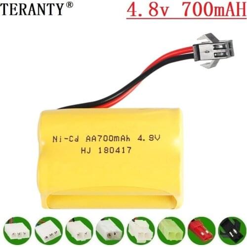 T Model ) 4.8v Ni-cd Battery For Rc toys Cars Tanks Robots Boats Guns 700mah 4.8v Rechargeable Battery 4* AA Battery Pack 1Pcs