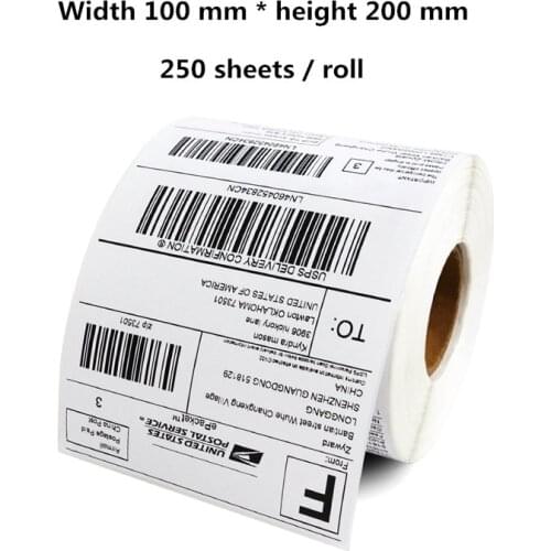 Thermal label paper width 100mm* height 200mm*250 sheets of express logistics address bar code carton sticker