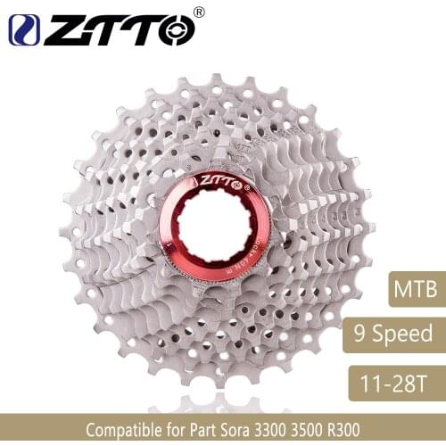 ZTTO Road Bike 9 Speed Cassette 9 Velocidade 9S 28T Bicycle Parts Freewheel Sprocket For Sora 3300 3500 R300 Ultralight 284g