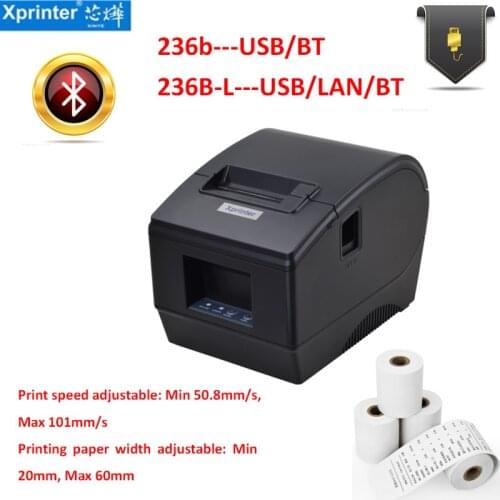 XP-236BL adopts hot barcode label printer, sticker label, milk tea bill, label printer and other styles and types