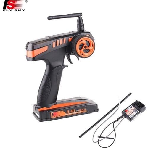 1pcs Flysky FS-GT2 FS GT2 2.4G 2CH Gun RC System Transmitter/Controller With 3 Channels Receiver