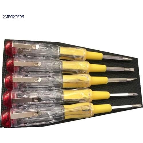 1pc Multi-function LED Electric Test Tester Pen Screwdriver With Light Indication Voltage Detector Probe 135mm