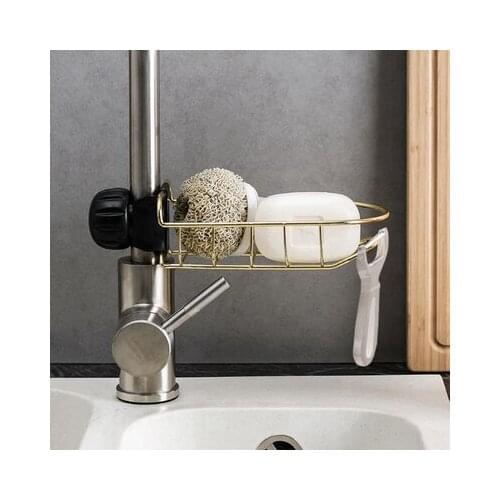 2019 Newest Kitchen Sink Faucet Sponge Soap Cloth Drain Rack Storage Organizer Holder-Shelf Sponge Holder Bathroom Holder-Shelf