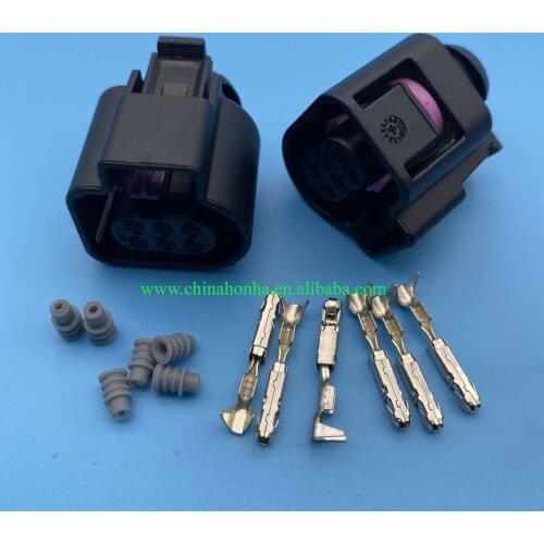 6 Pin Auto Waterproof LSU 4.9 Wide Band Oxygen Sensor Connector 1928404669 Throttle Plug 4H0973713