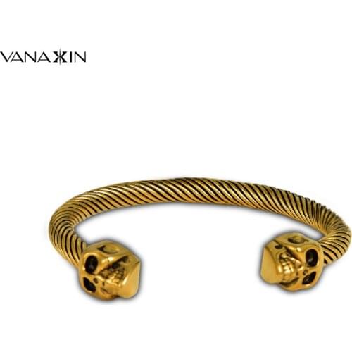 Stainless Steel Bangles High Quality Women Cuff Bangles & Bracelets Ghost Design Hip Hop Jewllery Punk Gift For Men