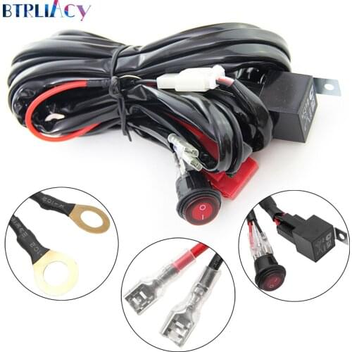 BTRLIACY 12V 40A Relay Wiring Harness Work Fog Light Bar Kit ON/OFF Switch Led Spotlight Wholesale Quick delivery CSV
