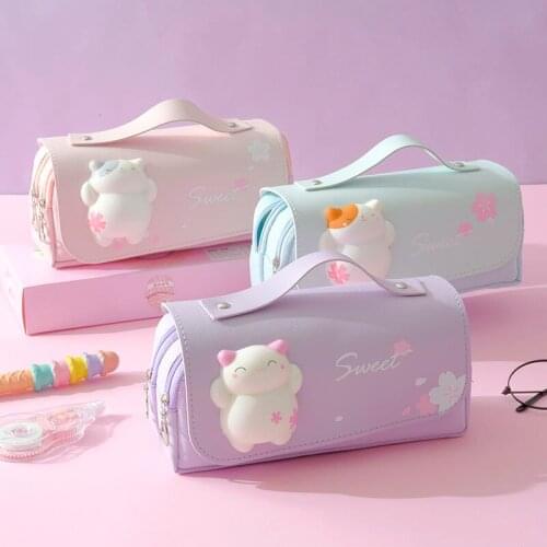 Girls Boys Pen Case Holder Desktop Pencil Organizer Office Home Storage Box Pressure Reliever Toys Organizer Decompression Gift