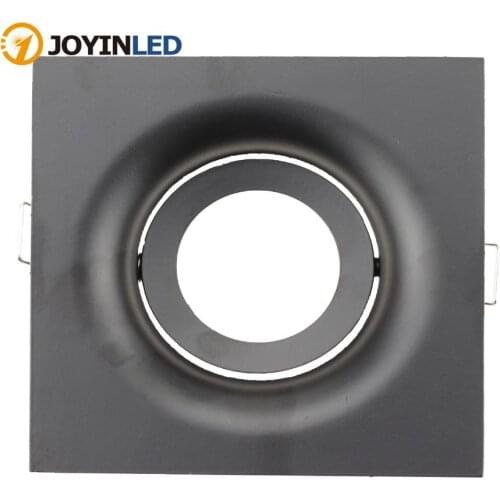 Black Round Recessed Fixture Ceiling Light Adjustable Frame MR16 GU10 LED Spot Light Bulb Fixture Downlight Holder
