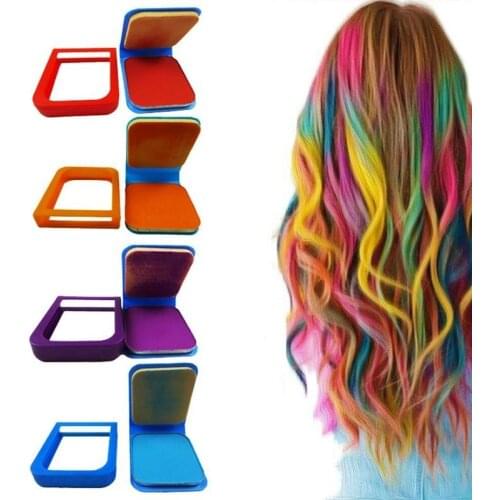 Colored Chalks For Hair Girl Hair Dye Crayons For Hair Set Portable Hair Chalk Powder Temporary Pastel Hair Dye Chalks For Hair