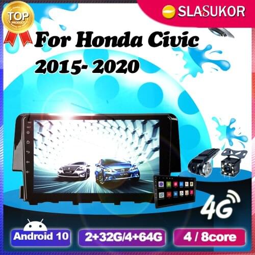 For Honda Civic 2015 2016 2017 2018 2019 2020 Android Multimedia Auto Radio 4G Video player Navigation GPS Keine No 2din 2 din