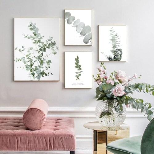 Tropical Leaves Painting Scandinavian Poster Nordic Decoration Home Wall Art Botanical Posters And Prints Pictures