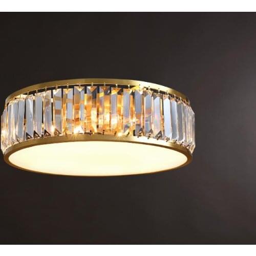 Round Home office led Crystal ceiling fixtures lighting study led Circular ceiling light for parlor ceiling Lamp surface light