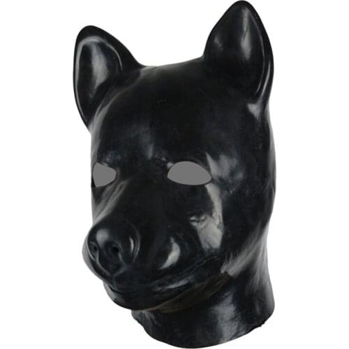 3D mould full head latex dog mask rubber hood unisex fetish latex dog BDSM slave hood bdsm bondage sm products mask hood sex toy