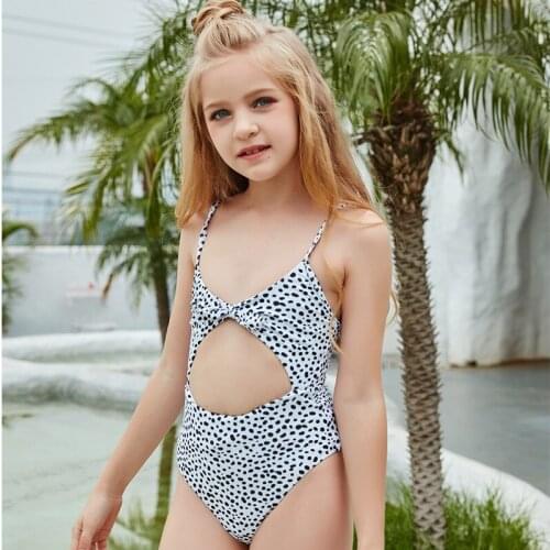 3-16 Y New Summer Children Swimsuits 2021 Big Kids One Piece Show Belly Swimwear Leopard Bathing Suits Monokini Child Beachwear
