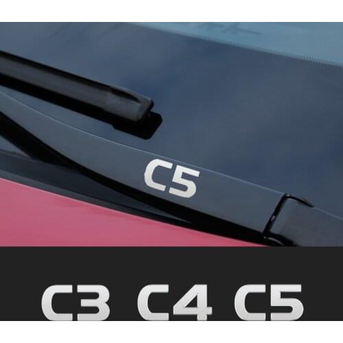 Metal Badge Auto Window Wiper Stickers for Citroen emblems Waterproof Decal Vinyl Film DIY Decoration Car Tuning Accessories