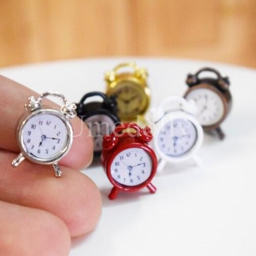 1PCS 1/12 Scale Dollhouse Miniature Mini Alarm Clock for Blyth, Pullip, Holala, Barbies Doll House Furniture Accessories Toy
