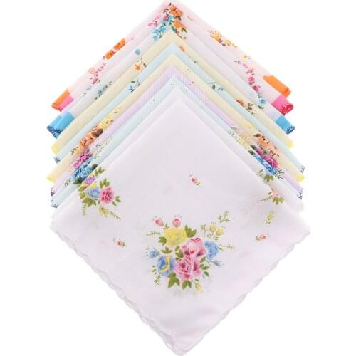 20x Lady Soft ^Pure^Cotton}} Handkerchiefs Vintage Wedding Hankies 12