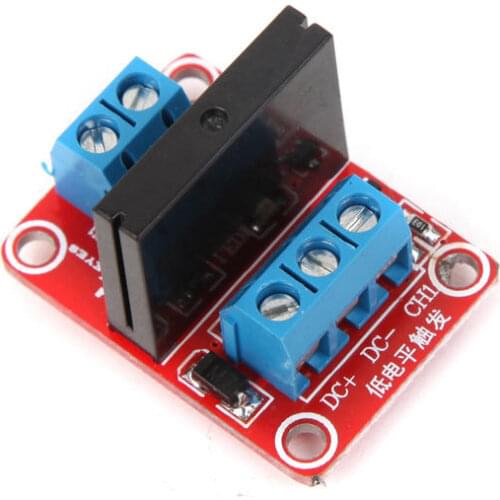 5V 1Ch One Way Solid State Relay Module signal triggering end low to trigger active output with resistive fuse 240V / 2A