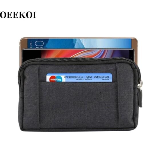 OEEKOI Universal Denim Belt Clip Sport Pouch Case for LG Nexus 4 E960/Spectrum 2/L90/Aristo 2 Plus/X2 2018/Q7 Plus/Q7/Risio 3