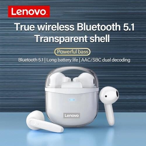 Original Lenovo HT28 TWS True Wireless Bluetooth Earphone Deep Bass Earbuds Touch Control Auto Connect Headset for Android/IOS