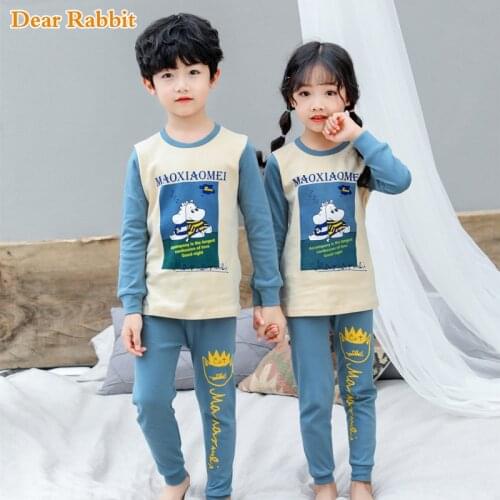 Autumn Winter Baby Girls Clothes Pajamas Sets Boy Pyjamas Kids Homewear Cotton Nightwear Childrens Indoor Clothing Pijamas Suit
