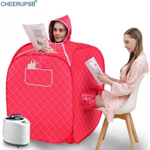 SPA Steam Sauna Portable Fumigation Generator Machine Shower Room Body Heater Bath Steamer Beauty Slimming Box Full Set SPA Bag