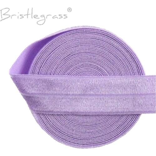 BRISTLEGRASS 2 5 Yard 3/4" 20mm Solid Shiny FOE Foldover Elastic Spandex Satin Band Hair Tie Headband Tutu Dress DIY Sewing Trim