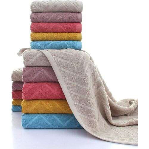 Drop Shipping Newest Cotton Towel Set Bathroom Solid Color Bath Towel For Adults Face Hand Towels Terry Washcloth Travel Towel