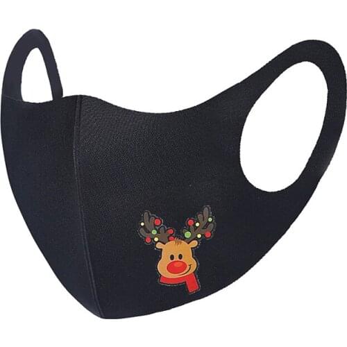 Christmas Ornaments Cartoon Print Adult Decoration Face Party Supplies 2021 Happy New Year Navidad Animation Derivatives