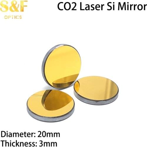 Superfine gold plated Si laser mirror dia 20mm thickness 3mm for laser engraving cutting machine