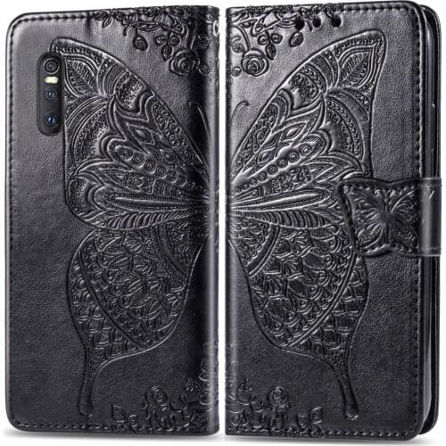 Cute Butterfly Case for BBK Vivo V15 Pro (6.4in) Cover Flip Leather Wallet Book Black Phone Bag 15V+ BBK1818 1818 V15Pro 15Pro