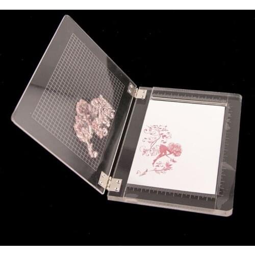 DIY Handle Seal Stamp Block for Scrapbooking Photo Album Acrylic Stamps Position Drop Ship
