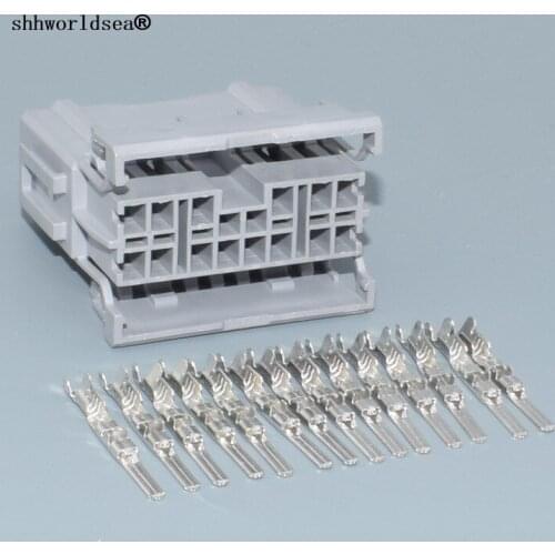 Shhworldsea 14 pin 2.2mm car gray auto harness connector male plug 6098-0254