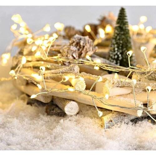 10M 300LEDs Sliver Cluster LED Fairy String Light With Waterproof Plug in Outdoor For Garden Wedding Christmas Tree Decoration