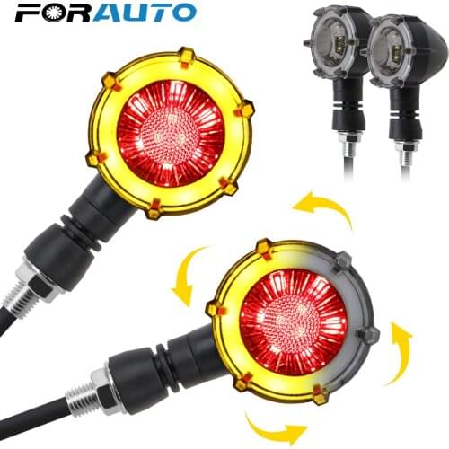 1 Pair DRL LED Flashers Motorcycle Turn Signal Warning Lights Rotating Flowing Signal Lamp Daytime Running Light Universal