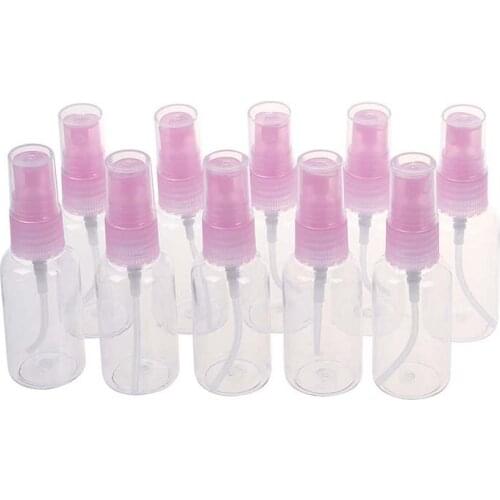 10 Empty Cosmetics Transparent Atomizer Liquid Spray Bottle 30ml