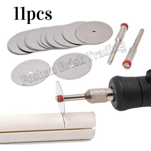11pcs Mini Circular Saw Blade Rotary Tool Electric Grinding Cutting Disc for Dremel Metal Cutter Power Tool Wood Cutting Discs