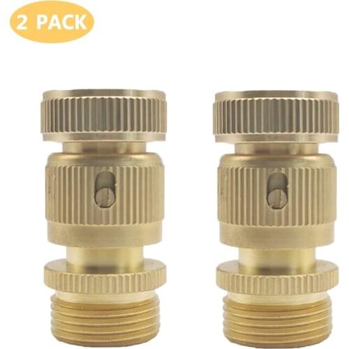 2Pcs 3/4 Inch Brass Threaded Connection 16mm Hose Quick Coupling Garden Irrigation Adapter Garden Water Connection Fitting