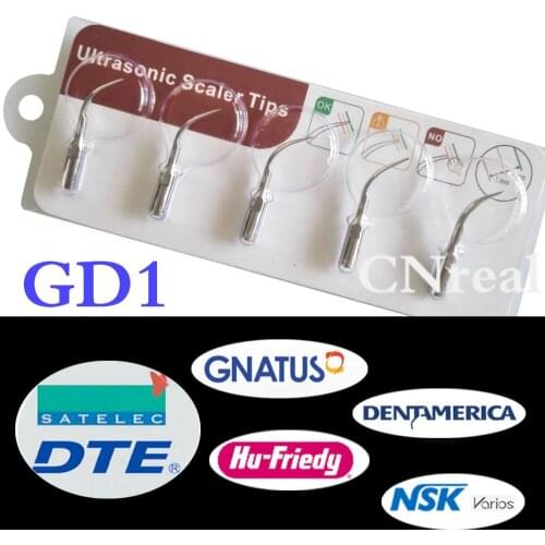 2 Packs (10 Pieces) Dental Ultrasonic Scaler Tip GD1 for DTE/ Satelec/ NSK Varios/ Gnatus/ Bonart/ Rollence-S/ HU-FRIEDY