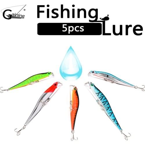 5PCS/lot Fishing Lure Minnow 12 cm 12 g Hard Bait with 2 Fishing Hooks Fishing Tackle Lure 3D Eyes Artificial Bait