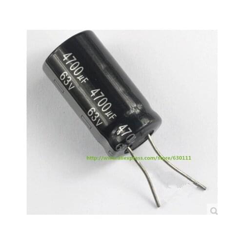 50pcs 4700UF 63V Radial Electrolytic Capacitor 63V4700UF 22mm X40mm