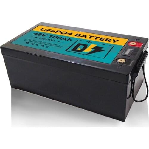 DJS Rechargeable LiFePO4 Deep Cycle Battery 48V 100Ah Solar Energy Storage Lithium Battery for Golf Cart Folklift RV Batteries