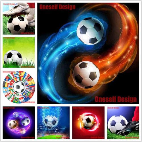 Diamond painting 5d football 5d diamond embroidery full football picture of rhinestones christmas decortion diamond mosaic sale