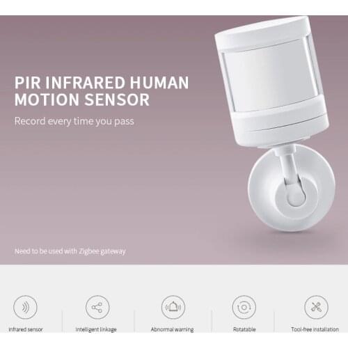Tuya ZigBee Smart Wireless PIR Motion Sensor Detector Home Alarm System PIR Sensor Human Body Movement Detect Need Hub