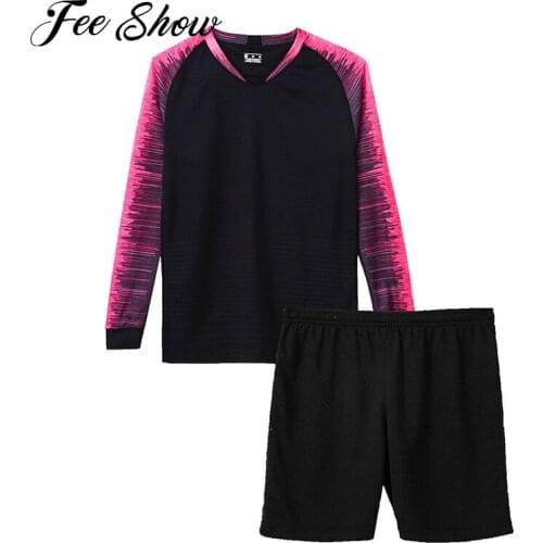 Kids Tracksuit Girls Boys Sport Suit Running Sets Long Sleeves Breathable Net Sport Tops and Shorts Set Football Training Outfit