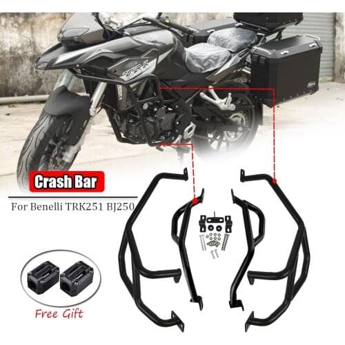 For Benelli TRK 251 TRK251 BJ250-18 2018 2019 2020 Engine Guard Crash Bars Falling Protection Highway Bumper Sliders Motor Parts