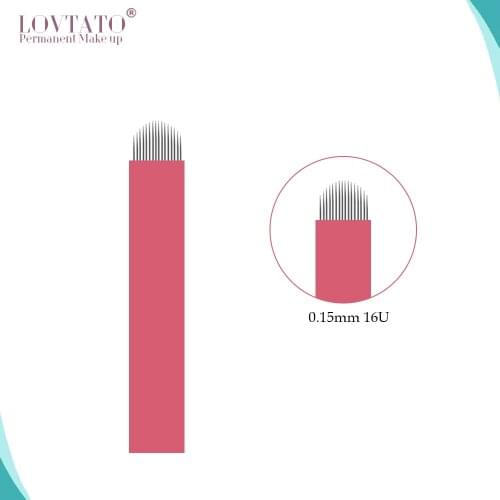 Nano 0.15mm U Shape 16U Microblading Needles For Permanent Makeup Supplies Manual Eyebrow Blades With EXP Date Lot No.Microblade